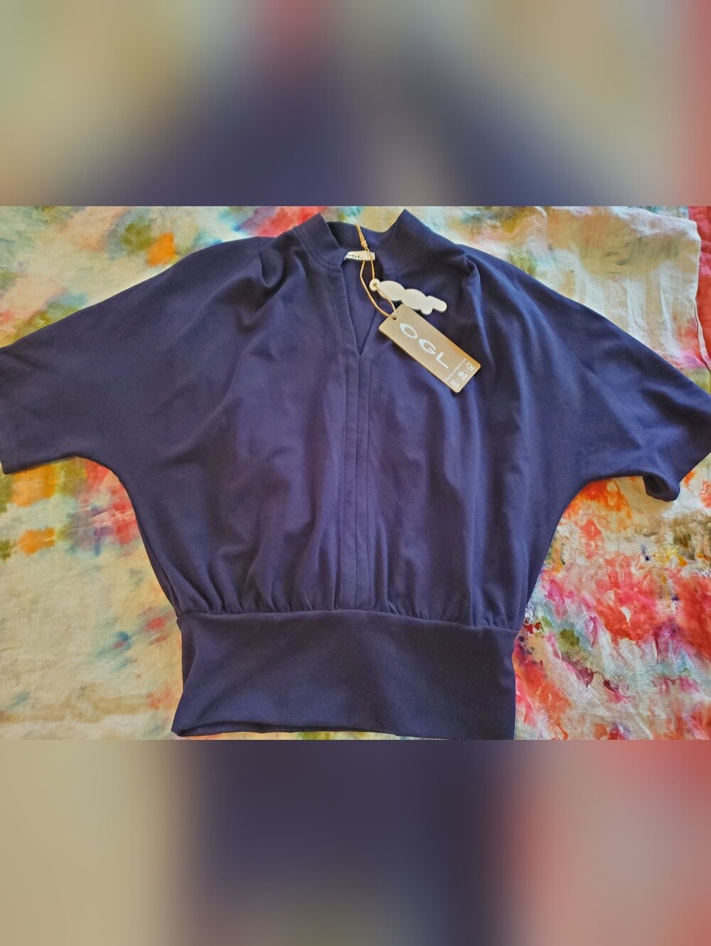 OGL Navy V-Neck Knit Dolman KimonoTop